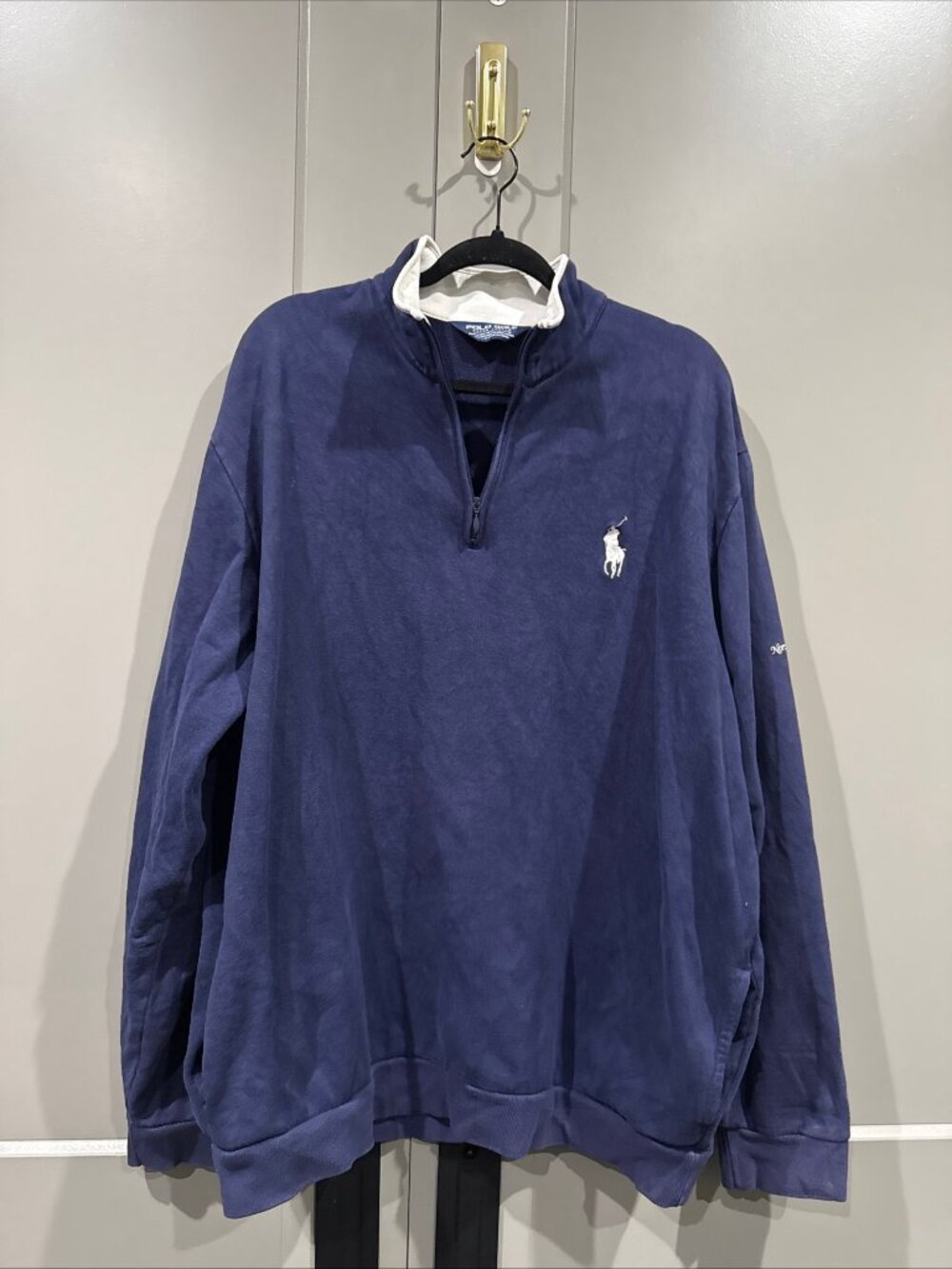 Polo Ralph Lauren Mens 1/4 Zip Golf Sweater w/Pockets XXL Blue